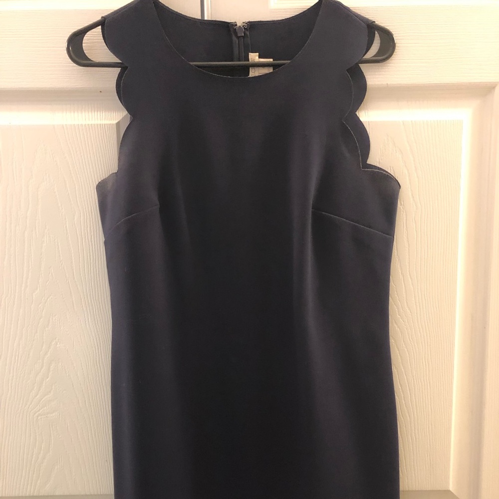 Jcrew scalloped shift dress